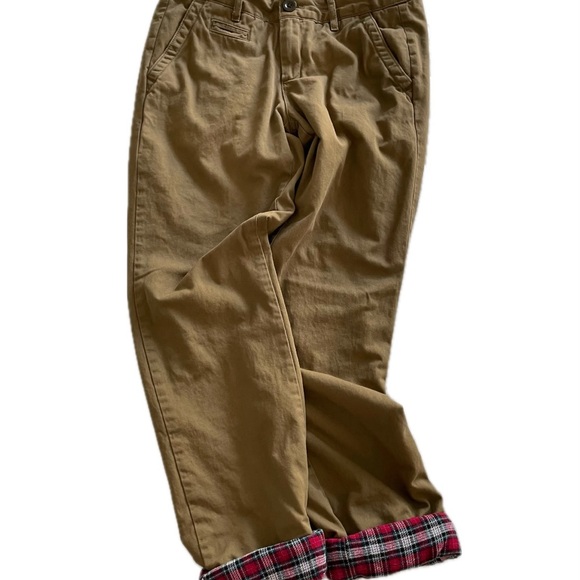 Women’s Eddie Bauer  Legend Wash Flannel-Lined Khaki Chinos  Size 2 - Picture 3 of 15